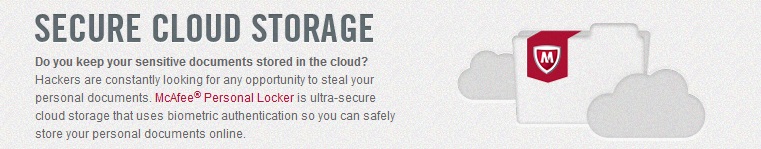 McAfee secure cloud storage