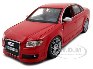 Audi RS4 Diecast Car Model 1/24 Red Die Cast Car by BBurago Audi RS4 Diecast Car Model 1/24 Red Die Cast Car by BBurago