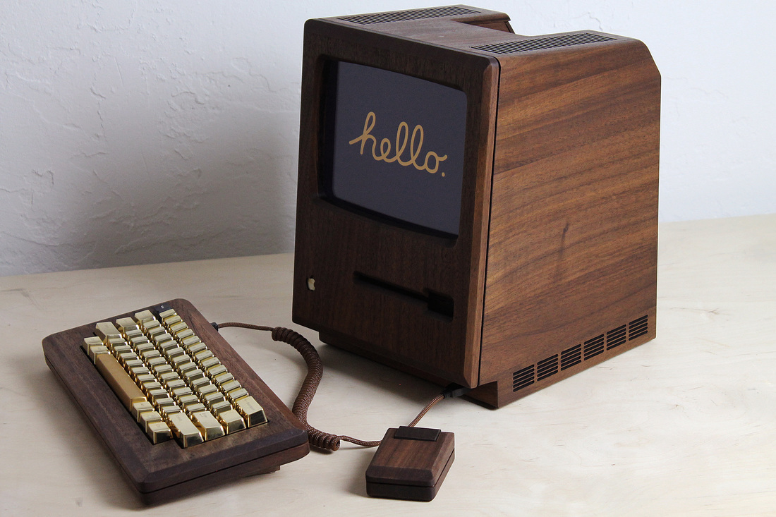 1984 Apple Macintosh Replica From Wood and Gold