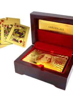 24kt Gold-Plated Playing Cards & Carry Case 1