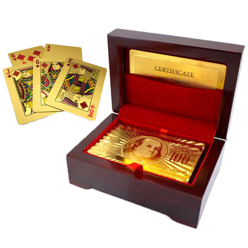 24kt Gold-Plated Playing Cards & Carry Case 1
