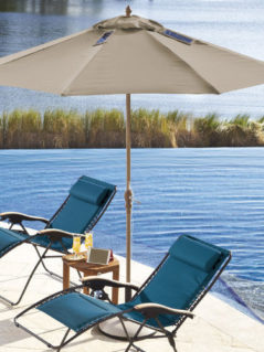 9' Solar Powered Patio & Beach Umbrella With USB Ports 1