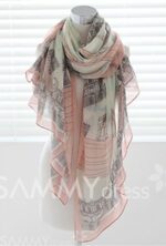 Chic Castle Pattern Embellished Long Scarf For Women