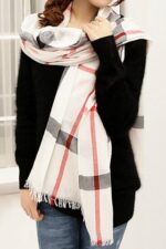 Chic Plaid Pattern Decorated Scarf For Women