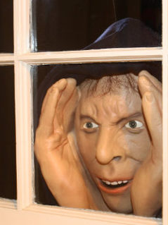 Deluxe-Vinyl Halloween Prank Novelty Prop Mask Peeping Tom 1