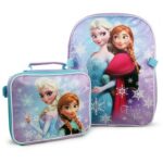 Disney Frozen Anna and Elsa Deluxe Backpack and Lunch Bag Set