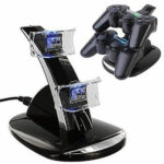 Dual USB With Blue LED Charging Dock Station Stand for PS4 Controller 1