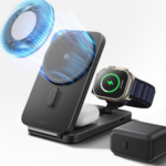 ESR 3 in 1 Charging Station for Apple, Qi2.2 25W MagSafe Charger with CryoBoost, Phone-Cooling Wireless Charging Station Foldable