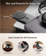 ESR 3 in 1 Charging Station for Apple, Qi2.2 25W MagSafe Charger with CryoBoost, Phone-Cooling Wireless Charging Station Foldable