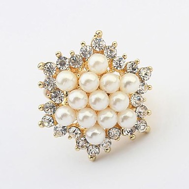 European Style Fashion Sweet Pearl Adjustable Ring