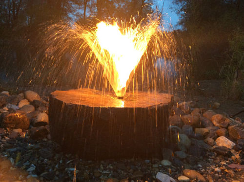 Flame Stone Fountain 1