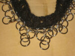 Grey choker with chain and jump rings