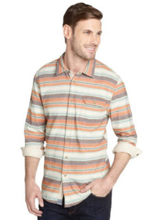 Incredible Discount On Orange Horizontal Stripe Shirt 1