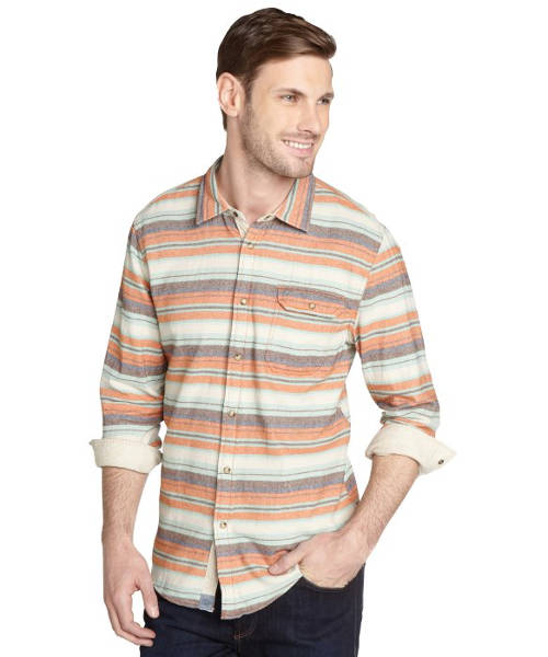 Incredible Discount On Orange Horizontal Stripe Shirt 1
