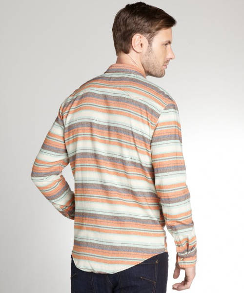 Incredible Discount On Orange Horizontal Stripe Shirt 2