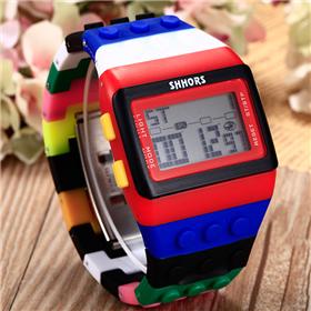 Makibes Unisex Colorful Block Brick Style Digital Wrist Watch 3