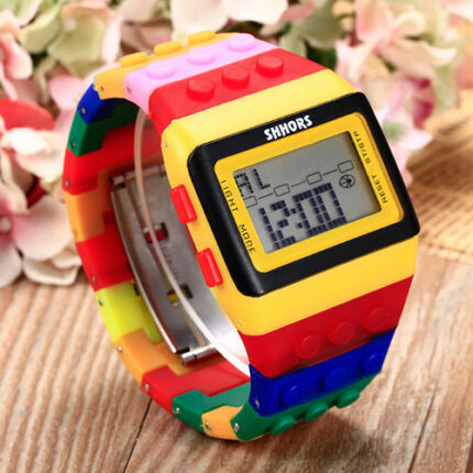 Makibes Unisex Colorful Block Brick Style Digital Wrist Watch