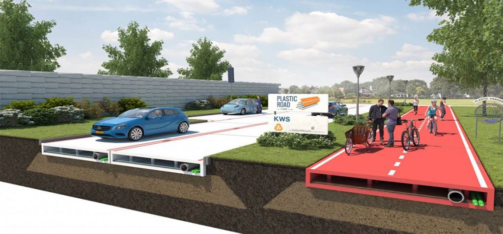 Plastic roads