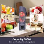 Portable Blender 500ml USB Personal for Shakes Smoothies