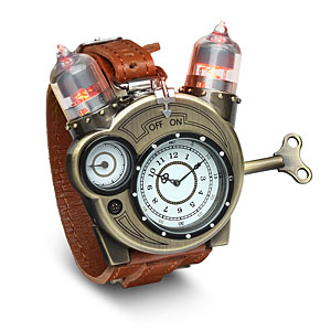 Steampunk-styled Tesla analog watch 1