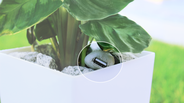 The first plant pot that charges your phone