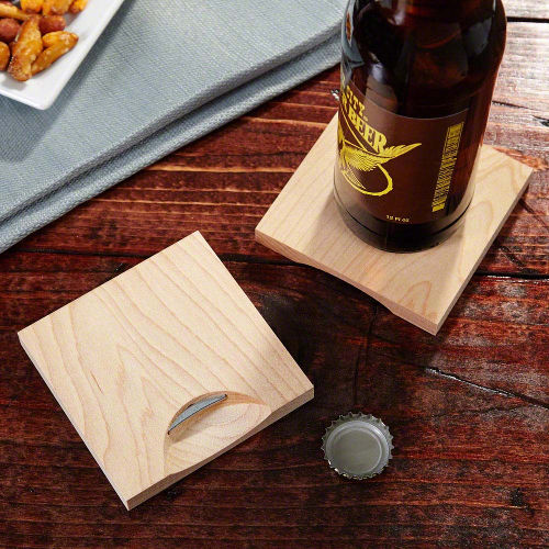 Two-in-One Beer Opening Coasters