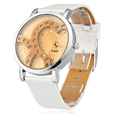 White Diamond Heart-shaped Wrist Watch
